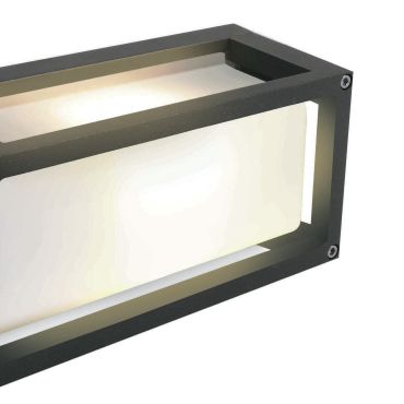 ONE Light Outdoor E27 Square - applique murale extérieure - 25 x 9,5 x 12,5 cm - IP54 - anthracite