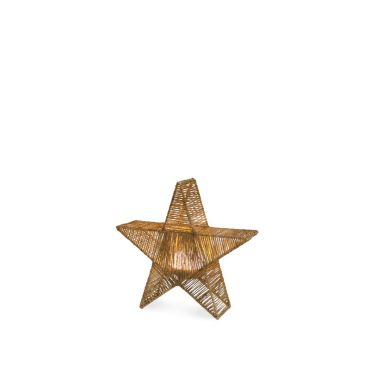 New Garden Sisine Star 40 - lampe de table rechargeable à télécommande - 40 x 40 x 12,5 cm - 9W dimmable LED inclus - IP54 - naturel