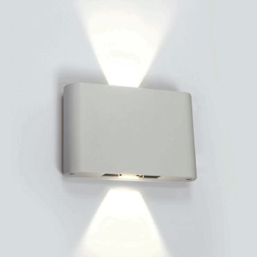 ONE Light Outdoor Slim Range - applique murale extérieure - 18 x 4,2 x 11,5 cm - 2 x 6W LED inclus - IP54 - blanc