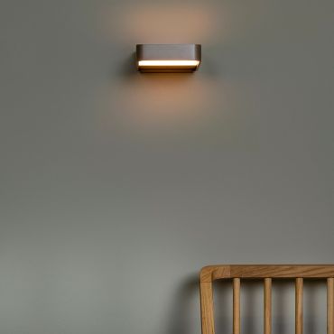 Lucide Silvi - applique murale rechargeable - 13 x 13,5 x 5 cm - 3,7W LED dimmable inclus - brun rouille