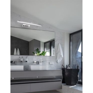 Nova Luce Rosa - miroir lumineux - 57 x 4,5 x 19 cm - 18W LED inclus - IP44 - chrome