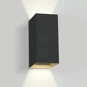 ONE Light Outdoor Wall Dark Lights - applique murale extérieure - 9 x 6,8 x 16,6 cm - 2 x 3W LED inclus - IP54 - noir