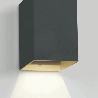 ONE Light Outdoor Wall Dark Lights - applique murale extérieure - 9 x 6,8 x 10,7 cm - 3W LED inclus - IP54 - anthracite