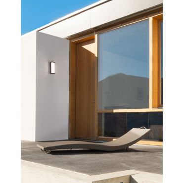 Nova Luce Keen - applique d'extérieur - 22,5 x 6,5 x 9,5 cm - 12W LED inclus - IP65 - gris foncé