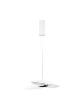 Nova Luce Olea - lampe suspendue - Ø 48 x 180 cm - 22W dimmable LED inclus - blanc sablé