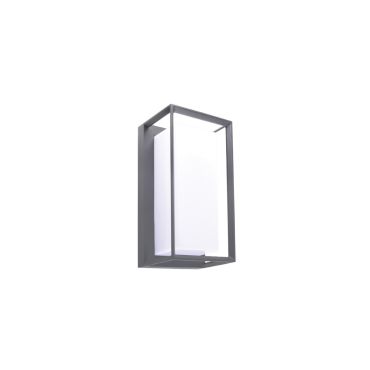 VK Lighting Neon - applique murale d'extérieur - 13,5 x 26 x 12 cm - 12W LED inclus - IP65 - anthracite