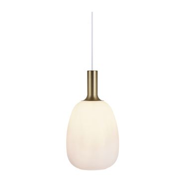 MODÈLE D’EXPOSITION - Nordlux Alton - lampe suspendue - Ø 23 x 343 cm - blanc opale et laiton ou noir