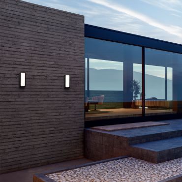 Nova Luce Appia - applique murale extérieure - 8,5 x 20 x 3,8 cm - 5W LED inclus - IP54 - anthracite foncé