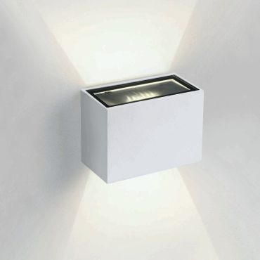ONE Light Outdoor Wall Up &amp; Down Lights - applique murale extérieure - 9 x 6,5 x 6,5 cm - 2 x 3W LED inclus - IP54 - blanc