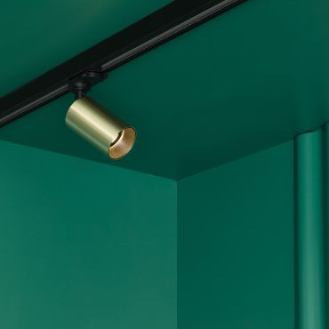 Faro Stan - projecteur sur rail - 10 x 6 x 16 cm - or satiné