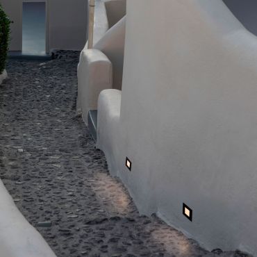 Nova Luce Rudy - applique encastrée - 12 x 8 x 4,7 cm - 3W LED inclus - IP65 - noir sablé