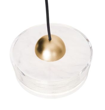 Maxlight Lipari - lampe suspendue - Ø 62 x 180 cm - 38W LED inclus - or brossé