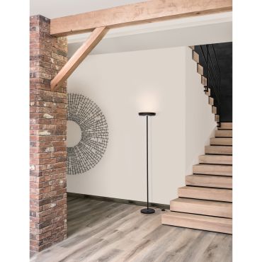 Nova Luce Viti - lampadaire - 170 cm - 18W LED inclus - noir sable