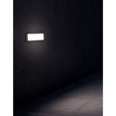Nova Luce Pulsar - applique murale d'extérieur - 23 x 10 x 6,5 cm - 6W LED inclus - IP54 - blanc et gris foncé