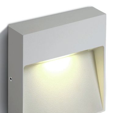 ONE Light Square Wall Dark Lights Indoor/Outdoor - appliques murales d'extérieur - 21,2 x 21,2 x 3,6 cm - 9W LED inclus - IP54 - blanc