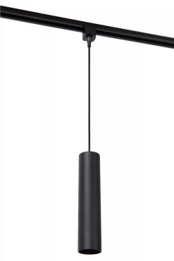 Lucide Track Floris Lampe suspendue - Système de rail monophasé - Ø 5,6 x 155 cm - Noir