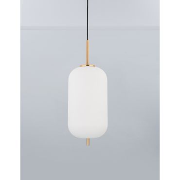 Nova Luce Lato - lampe suspendue - Ø 22 x 120 cm - laiton antique