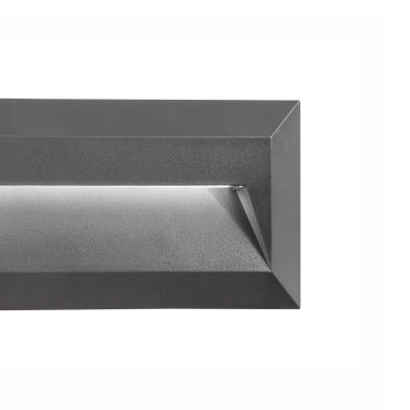 Nova Luce Pulsar - applique d'extérieur - 23 x 3 x 8 cm - 2W LED inclus - IP54 - gris foncé
