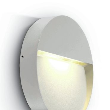 ONE Light Round Indoor/Outdoor Wall Dark Lights - applique murale extérieure - Ø 21,2 x 3,6 cm - 9W LED inclus - IP54 - blanc