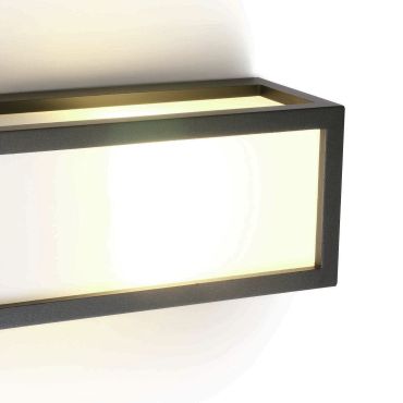 ONE Light Outdoor E27 Square - applique murale extérieure - 25 x 10 x 11 cm - IP54 - anthracite