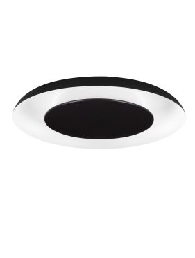 Nova Luce Epos - plafonnier - Ø 60 x 6 cm - 38W dimmable LED inclus - noir sablé et blanc