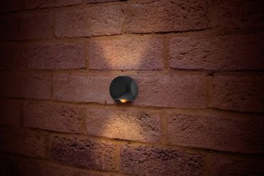 Integral LED Havana – applique murale extérieure – 7 x 5,05 x 8,16 cm – 6W LED inclus – IP54 – anthracite