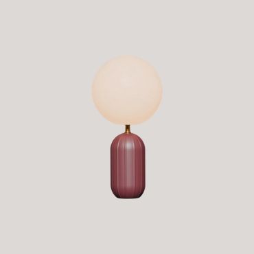 New Garden Monica 50 - lampe de table rechargeable à batterie avec télécommande - Ø 25 x 51,3 cm - 7W LED inclus - IP54 - bordeaux