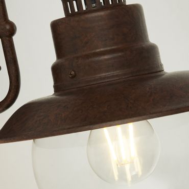 Searchlight Station - Applique d'extérieur - 21,5 x 27 cm - IP44 - brun rouille
