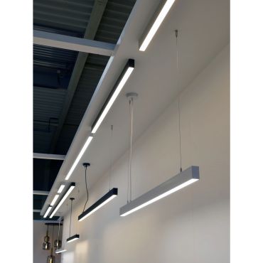 Roi Du Luminaire Slim Line - lampe suspendue - profilé 5,5 x 3,3 cm - 19,2W LED par mètre - alu