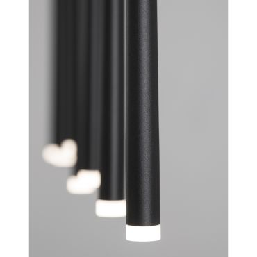 Nova Luce Giono - lampe suspendue - 90 x 5 x 230 cm - 7 x 3W LED inclus - noir sable