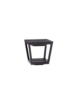 Nova Luce Cuppa - poteau de jardin solaire avec capteur - 24,4 x 23,9 x 24,4 cm - 2W LED inclus - IP54 - anthracite foncé