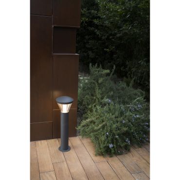 Faro Shelby - lampe de jardin - Ø 19 x 63 cm - 10W LED inclus - IP65 - gris foncé