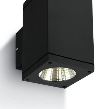 ONE Light Outdoor Wall Cylinders Up &amp; Down Beam - applique murale extérieure - 8 x 11,4 x 14,4 cm - 2 x 6W LED inclus - IP54 - noir