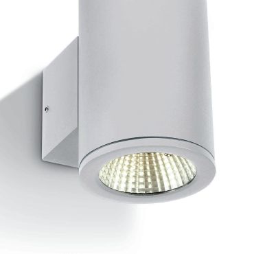 ONE Light Outdoor Wall Cylinders Up &amp; Down Beam - applique murale extérieure - 8 x 10,6 x 13,8 cm - 2 x 6W LED inclus - IP54 - blanc