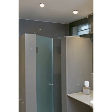 Faro Ebba - plafonnier/mural - Ø 7 x 6,5 cm - 4W LED inclus - IP44 - argenté