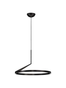 Nova Luce Tilia - lampe suspendue - Ø 60 x 250 cm - 31W dimmable LED inclus - noir sablé