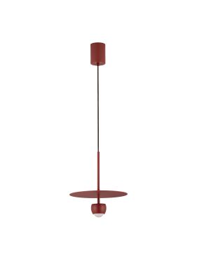Nova Luce Edem - lampe suspendue - Ø 30 x 217 cm - 8W LED inclus - rouge