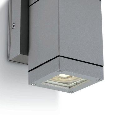 ONE Light GU10 Outdoor Cubes - applique murale d'extérieur - 6,3 x 11,5 cm - IP54 - gris