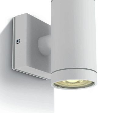 ONE Light GU10 Outdoor Cylinders - applique murale d'extérieur - Ø 6,5 x 14,2 cm - IP54 - blanc