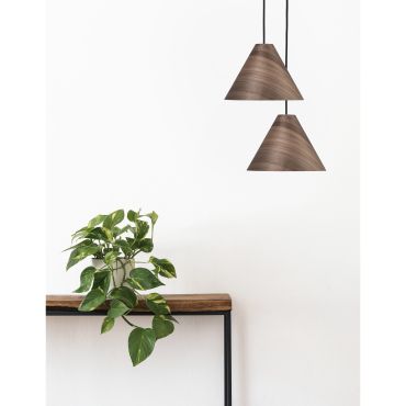 Nova Luce Wera - lampe suspendue - Ø 25 x 130 cm - brun foncé