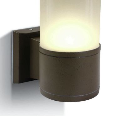 ONE Light E27 Tube Lights - appliques d'extérieur - 10,7 x 21 cm - IP54 - brun rouille