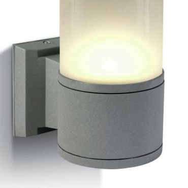 ONE Light E27 Tube Lights - applique murale extérieure - 10,7 x 21 cm - IP54 - gris
