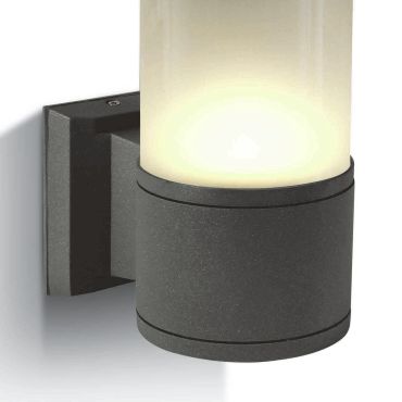 ONE Light E27 Tube Lights - appliques d'extérieur - 10,7 x 21 cm - IP54 - anthracite