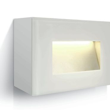 ONE Light Glass Face - applique murale extérieure - 12 x 5,5 x 8 cm - 4W LED inclus - IP65 - blanc