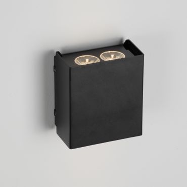 Nova Luce Elio - applique murale extérieure - 11,4 x 13 x 6,2 cm -  12W LED inclus - IP65 - anthracite foncé