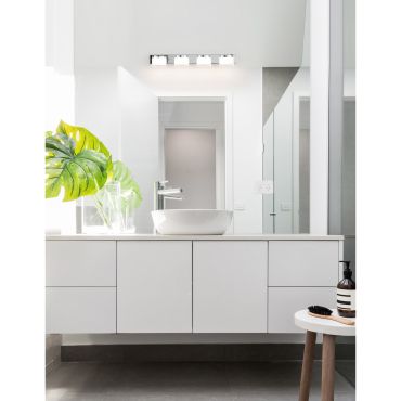 Nova Luce Sabia - miroir lumineux - 51 x 9,8 x 7,5 cm - 20W LED inclus - IP44 - chrome