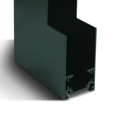 ONE Light Système de rail magnétique MAXI - profilé d'angle interne vertical - 11 x 7,5 x 4 cm - noir