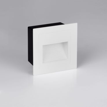 Nova Luce Mono - applique encastrée - 5,8 x 5,8 x 4,5 cm - 3W LED inclus - IP65 - blanc sablé