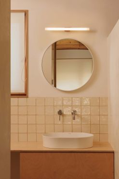 Faro Calma - applique murale - 50 x 5,5 cm - 7W LED inclus - IP44 - terracotta
