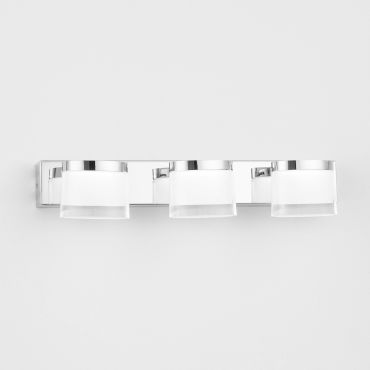 Nova Luce Sabia - lampe miroir - 38 x 9,8 x 7,5 cm - 15W LED inclus - IP44 - chrome